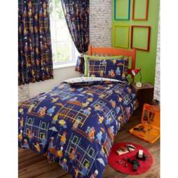 Rackhams Building Site Colourful Children Duvet Cover - Multi