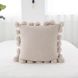 Rackhams GU93 Set Of Three Cushions, Cotton - Grey + Pink + Greige - A set of three - thumbnail 6