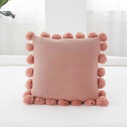 Rackhams GU93 Set Of Three Cushions, Cotton - Grey + Pink + Greige - A set of three - thumbnail 3