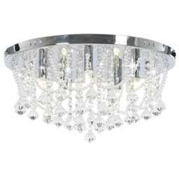 Rackhams Ceiling Lamp with Crystal Beads Silver Round 4 x G9 Bulbs - thumbnail 1