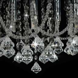 Rackhams Ceiling Lamp with Crystal Beads Silver Round 4 x G9 Bulbs - thumbnail 6