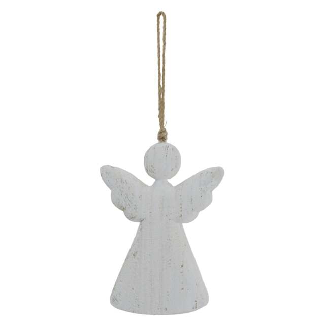 Rackhams White Washed Angel Christmas Hanging Decoration - White - White - L - 100% Mixed - image 1