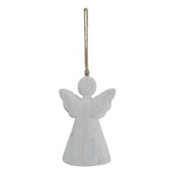 Rackhams White Washed Angel Christmas Hanging Decoration - White - White - L - 100% Mixed - thumbnail 2