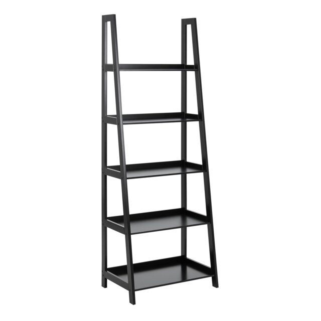 Rackhams Wally Bookcase with 5 Shelves in Black - 1 - Black - Wood - image 1
