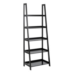 Rackhams Wally Bookcase with 5 Shelves in Black - 1 - Black - Wood - thumbnail 1