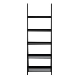 Rackhams Wally Bookcase with 5 Shelves in Black - 1 - Black - Wood - thumbnail 2