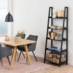 Rackhams Wally Bookcase with 5 Shelves in Black - 1 - Black - Wood - thumbnail 4