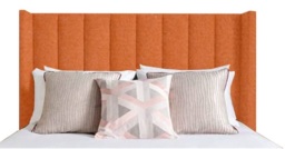 Rackhams Poppy Single Headboard - Pumpkin Orange - Pumpkin orange - thumbnail 2