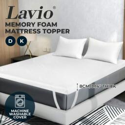 Rackhams Bamboo Charcoal Mattress Topper Memory Foam Cooling Gel King Double Thick 8cm - Double - thumbnail 3