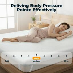 Rackhams Bamboo Charcoal Mattress Topper Memory Foam Cooling Gel King Double Thick 8cm - Double - thumbnail 5