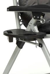 Rackhams Pair of Luxury Gravity Garden Sun Lounger / Relaxer Chair with Cushion - Black - thumbnail 4