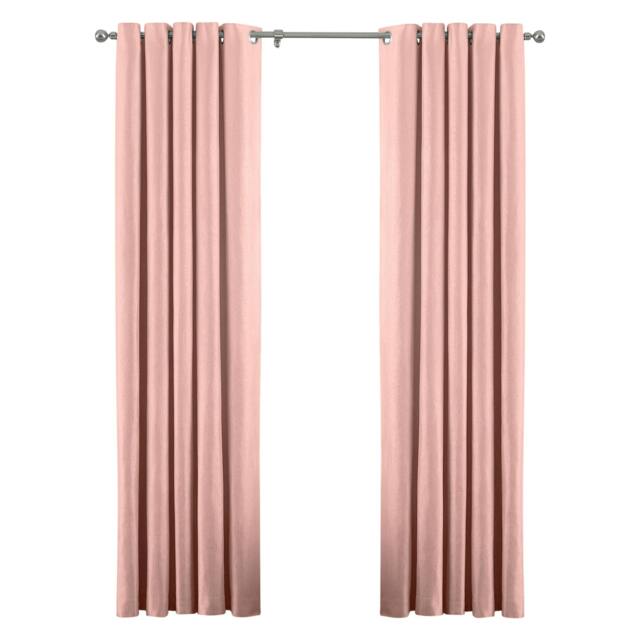 Rackhams Atlantic Eyelet Ringtop Curtains - Blush Pink - 229 x 137cm - Blush Pink - 100% Polyester - image 1