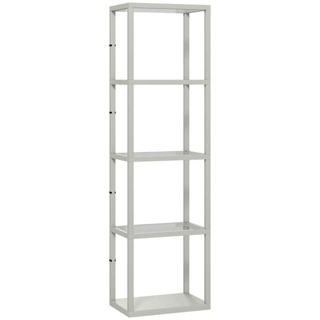 Rackhams Four-Shelf Floor Lamp - Grey
