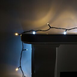 Rackhams 200 LED 16m Premier SupaBrights Indoor Outdoor Christmas Multi Function Mains Operated String Lights with Timer in Warm & Cool White - thumbnail 3