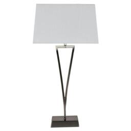 Rackhams Lizzie Chrome & White Touch Table Lamp - thumbnail 2