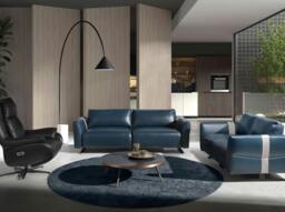 Rackhams Round Coffee Table Porcelain Marble and Black Steel 2068 - thumbnail 4