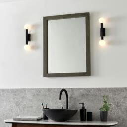 Rackhams Toronto Matt Black IP44 2 Light Wall Light - thumbnail 5