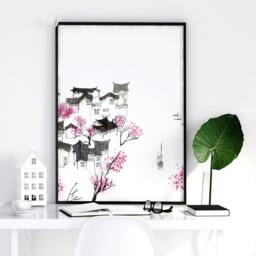 Rackhams Japanese Flower Art - Set of 3 wall art prints - A2 16.54 x 23.39 in / 42 x 59.4 cm - Matte Museum Quality Art Paper 290 gsm - White Frame - thumbnail 6