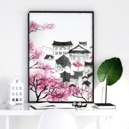 Rackhams Japanese Flower Art - Set of 3 wall art prints - A2 16.54 x 23.39 in / 42 x 59.4 cm - Matte Museum Quality Art Paper 290 gsm - White Frame - thumbnail 5