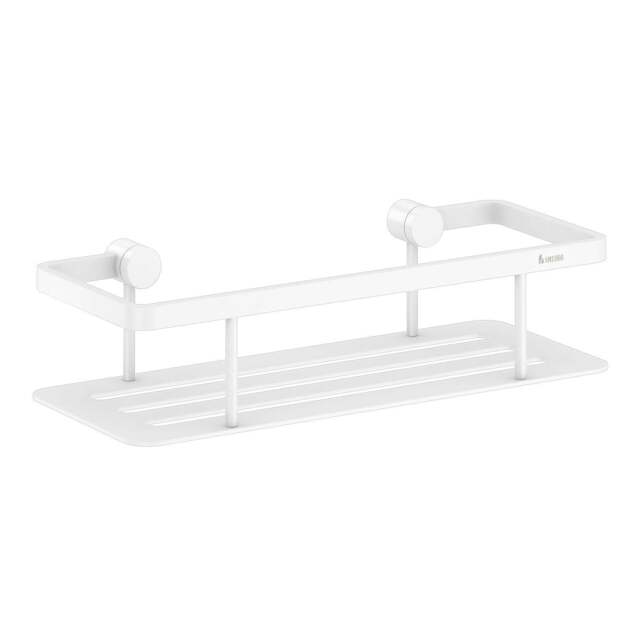 Rackhams Matt White Shower Basket - image 1