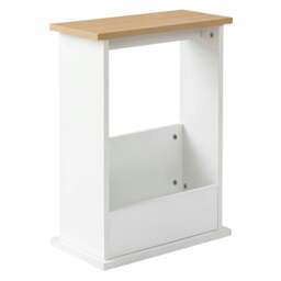 Rackhams Side Table with Magazine Rack Slim End Table For Living Room Natural - thumbnail 1