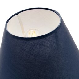 Rackhams 10 Inch Navy Blue Cotton Coolie Lampshade for Table Lamp or Pendant - thumbnail 5