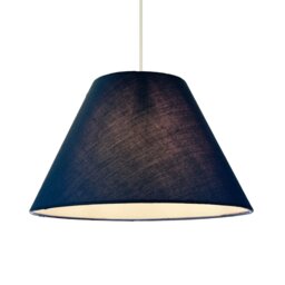 Rackhams 10 Inch Navy Blue Cotton Coolie Lampshade for Table Lamp or Pendant - thumbnail 2