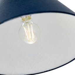 Rackhams 10 Inch Navy Blue Cotton Coolie Lampshade for Table Lamp or Pendant - thumbnail 3