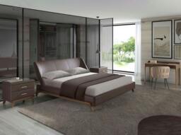 Rackhams Chocolate Brown Leatherette Bed 7159 - thumbnail 4