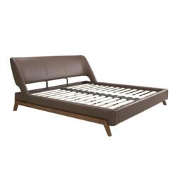 Rackhams Chocolate Brown Leatherette Bed 7159