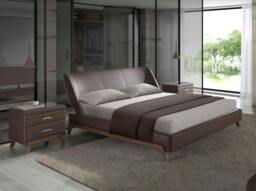 Rackhams Chocolate Brown Leatherette Bed 7159 - thumbnail 3
