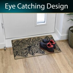 Rackhams Elegance Machine Washable Entrance Doormat, 50x75cm - Flowers - thumbnail 6