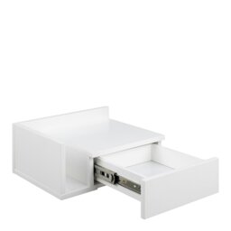 Rackhams Ashlan 1 Drawer Wall Mounted Square Bedside Table in White - White - Manufactured wood - 1 - thumbnail 5