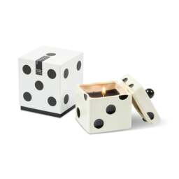 Rackhams Paddywax Lucky Dice Ceramic Candles - 10oz - Black - Lava Stone - thumbnail 1