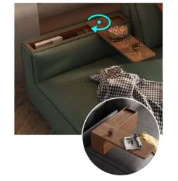 Rackhams Cyril L511 Two Seater, Three Seater, Four Seater Sofa, Armchair, Modular Sofa - Green - Four Seater 305cm - With Ottoman - thumbnail 3