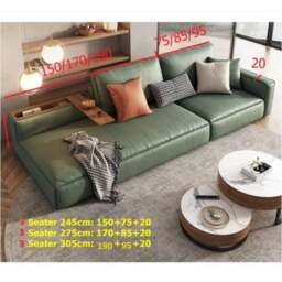 Rackhams Cyril L511 Two Seater, Three Seater, Four Seater Sofa, Armchair, Modular Sofa - Green - Four Seater 305cm - With Ottoman - thumbnail 6