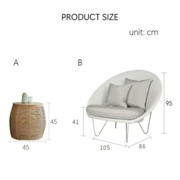 Rackhams Munkhbat Rattan Garden Chair, Outdoor Lounge Chair - Khaki - thumbnail 6