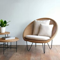 Rackhams Munkhbat Rattan Garden Chair, Outdoor Lounge Chair - Khaki - thumbnail 5