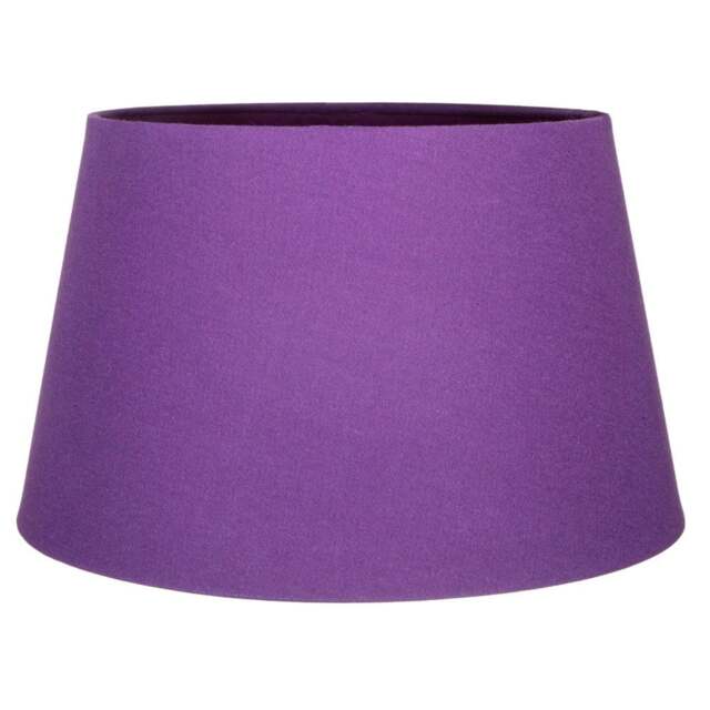 Rackhams Traditional 30cm Purple Linen Fabric Drum Table/Pendant Shade 60w Maximum - image 1