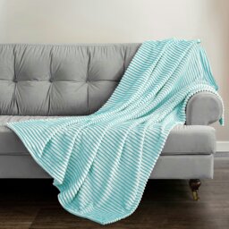 Rackhams Corduroy Printed Throw - 150cm x 200cm - Pink - thumbnail 2