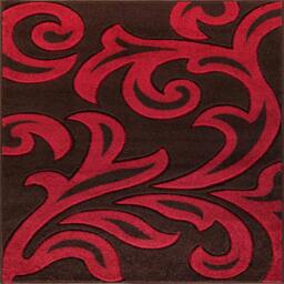 Rackhams Carved Rug Florence - Brown Red - 120cm x 170cm (4ft x 5.5ft) - thumbnail 2