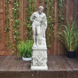 Rackhams Hercules Male Classic Stone Cast Garden Ornament - thumbnail 1