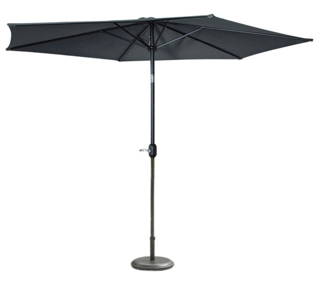 Rackhams 3m Round Garden Parasol - Grey - image 1
