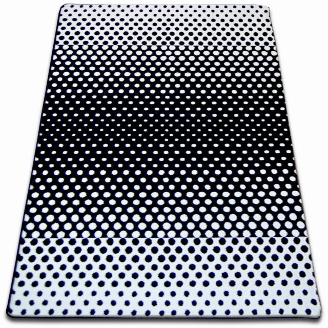 Rackhams Sketch Rug - Black & White Gradient Dots - 120cm x 170cm - image 1