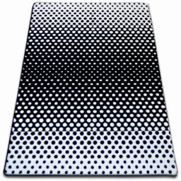 Rackhams Sketch Rug - Black & White Gradient Dots - 120cm x 170cm - thumbnail 1