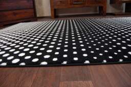 Rackhams Sketch Rug - Black & White Gradient Dots - 120cm x 170cm - thumbnail 4