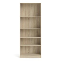 Rackhams Basic Tall Wide Bookcase (4 Shelves) in Oak - Oak - Wood - 1 - thumbnail 2