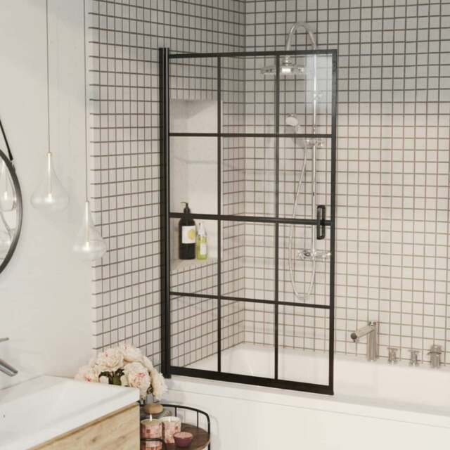Rackhams Shower Enclosure ESG 80x140 cm Black