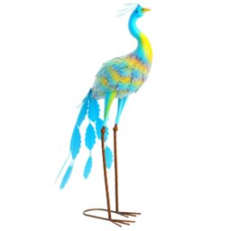 Rackhams Crane Garden Ornaments, 2 PCS Steel Garden Statue Set Multi-Colour - Metal - 40W x 43D x 83H cm - thumbnail 2