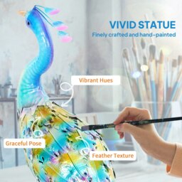 Rackhams Crane Garden Ornaments, 2 PCS Steel Garden Statue Set Multi-Colour - Metal - 40W x 43D x 83H cm - thumbnail 3